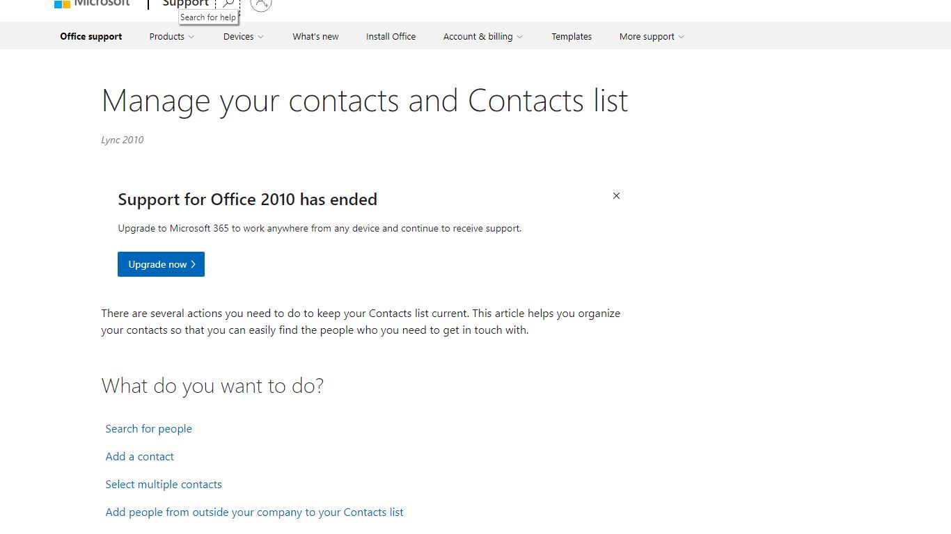 Manage your contacts and Contacts list - support.microsoft.com