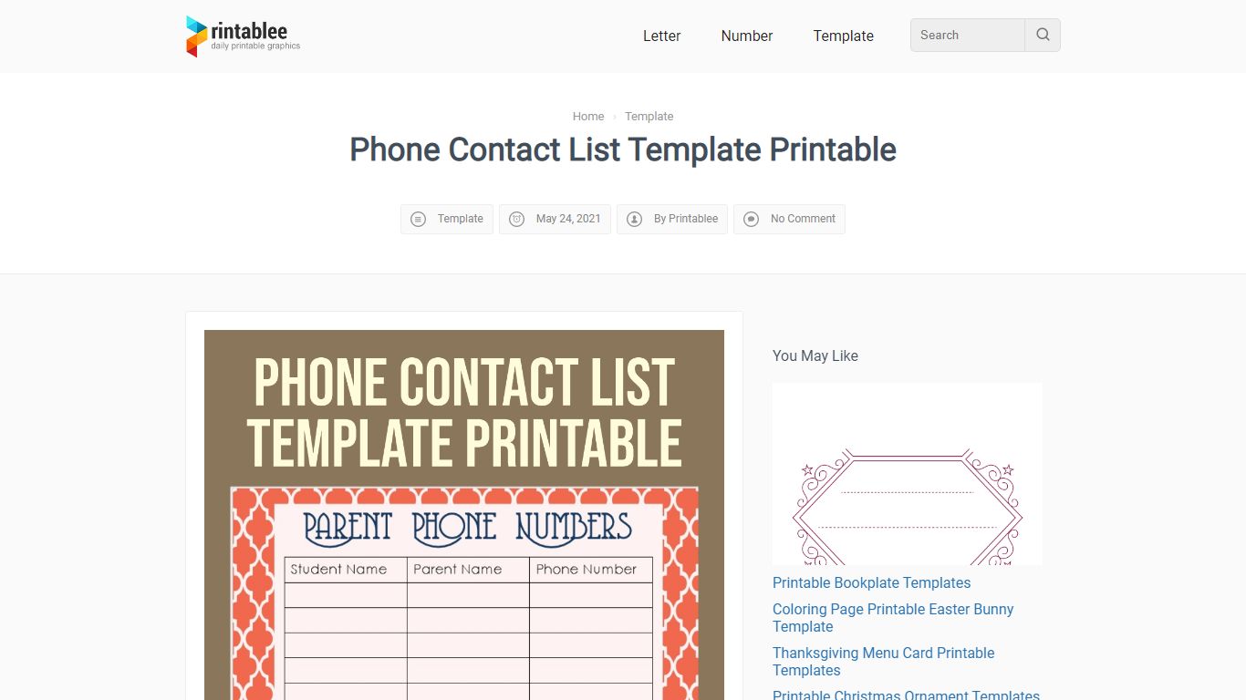 10 Best Phone Contact List Template Printable - printablee.com